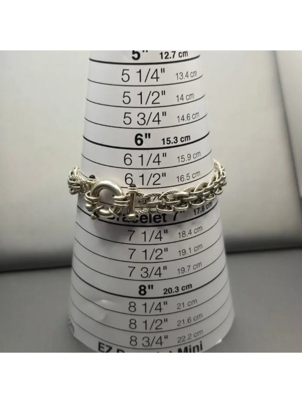 Vintage Sterling Silver Heavy Woven Statement Bracelet 6.75" 925 8.5mm Chain - Picture 11 of 12